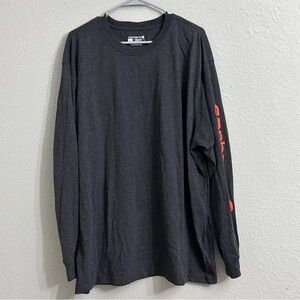 Carhartt Loose Fit Long Sleeve Spell Out  Gray T-shirt Size XL